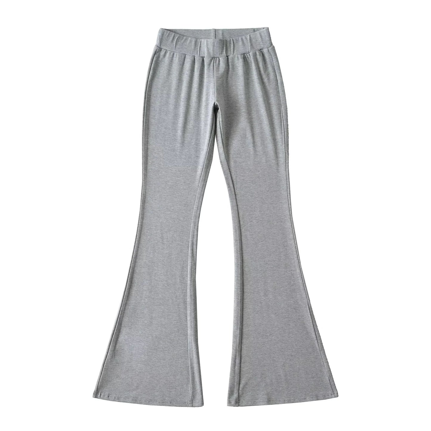 Irregular pleated camisole vest+elastic waist micro flared pants two-piece set