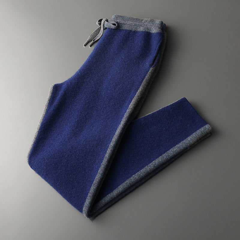 New Thickened Casual Sports Cashmere Men's Half Turtleneck Zipper Knitted Cardigan Suit