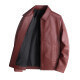 Men's Stand Collar Jacket Leather