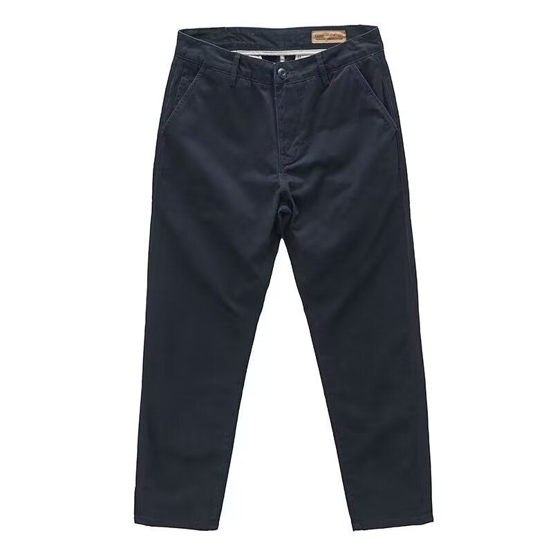 Micro Elastic High Density Casual Men's Slim Washed Trendy Pants