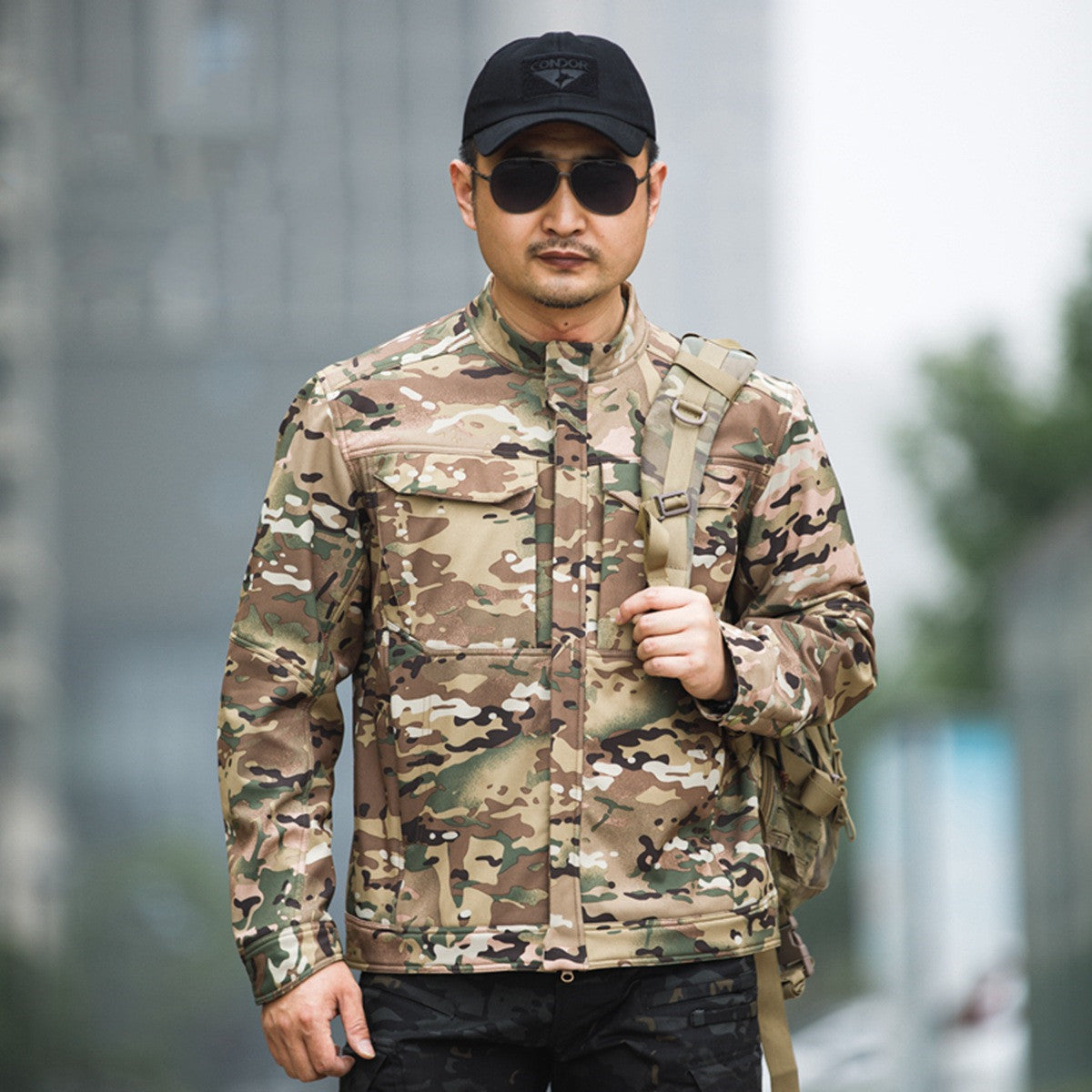 Bone Frog Peak Breaker Soft Shell Jacket Jacket Mountaineering Camping Windproof And Wear-resisting Jacket Tactical Thermal Jacket