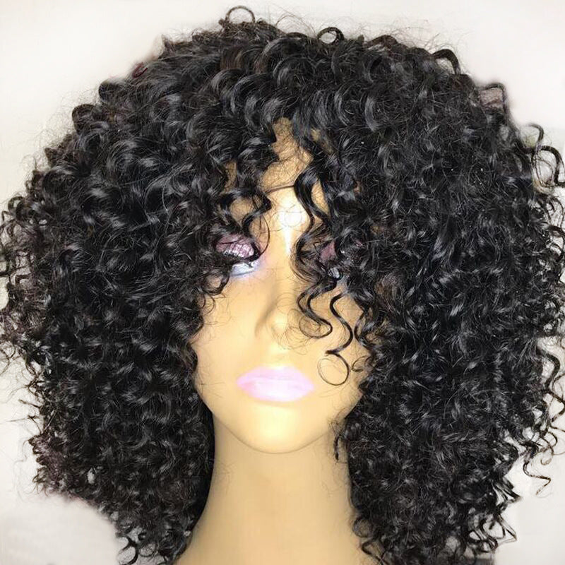 European And American Womens Chemical Fiber Medium And Long Curly Hair