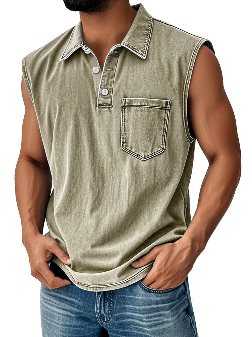 3D Digital Printing Men's Button Polo Shirt Short Sleeve