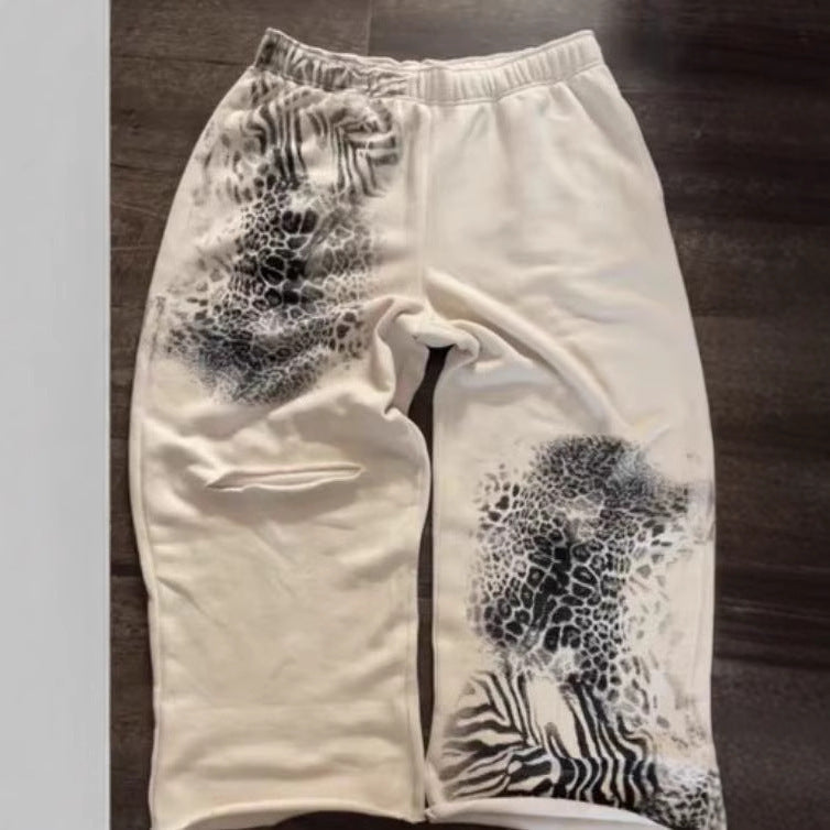 Men's Street Casual Leopard Print Printed Trousers