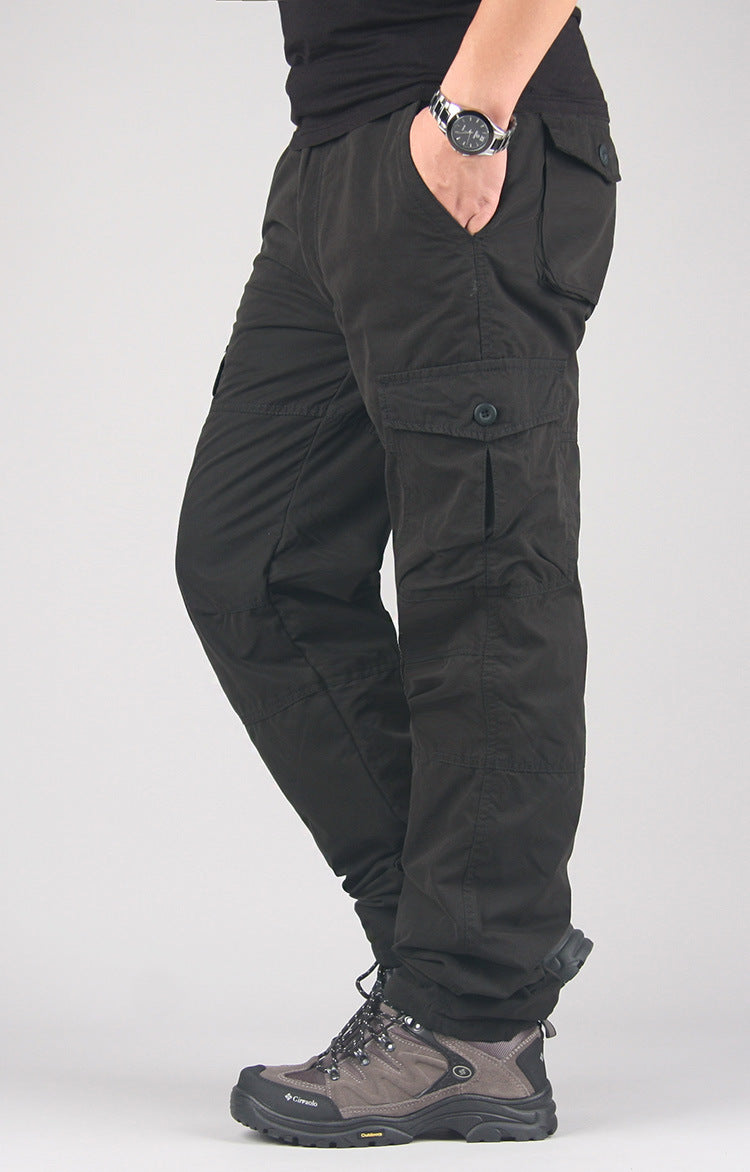 Warm With Velvet Thick Overalls Male