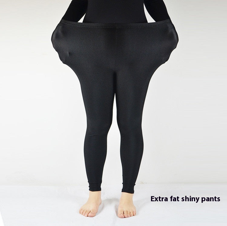 Nylon Plus-sized Plus Size High Waist Leggings