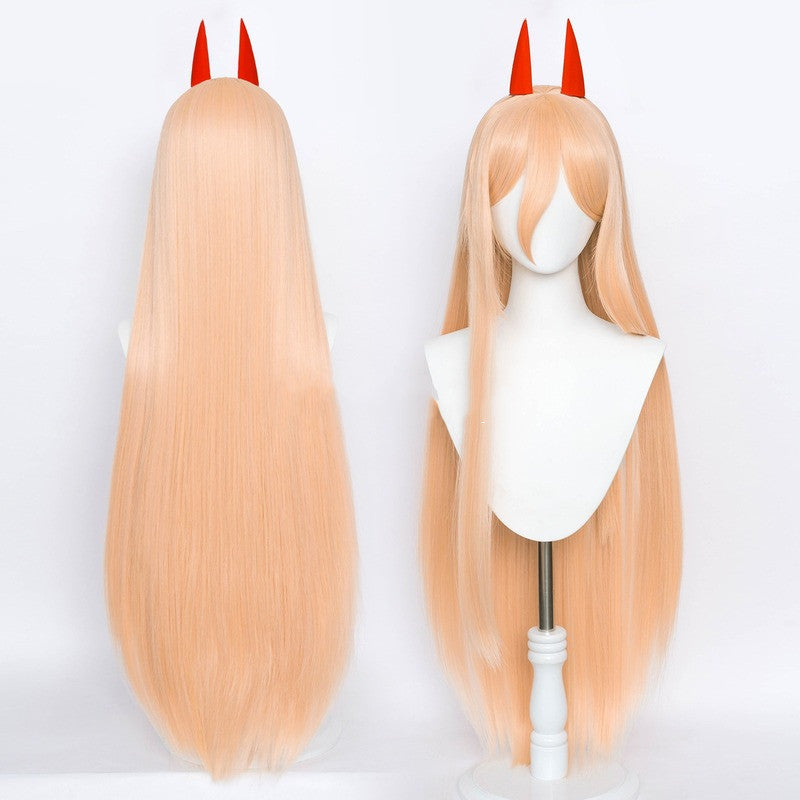 Chainsaw Man Pawa Dali Milk Orange Fruit Powder Wig