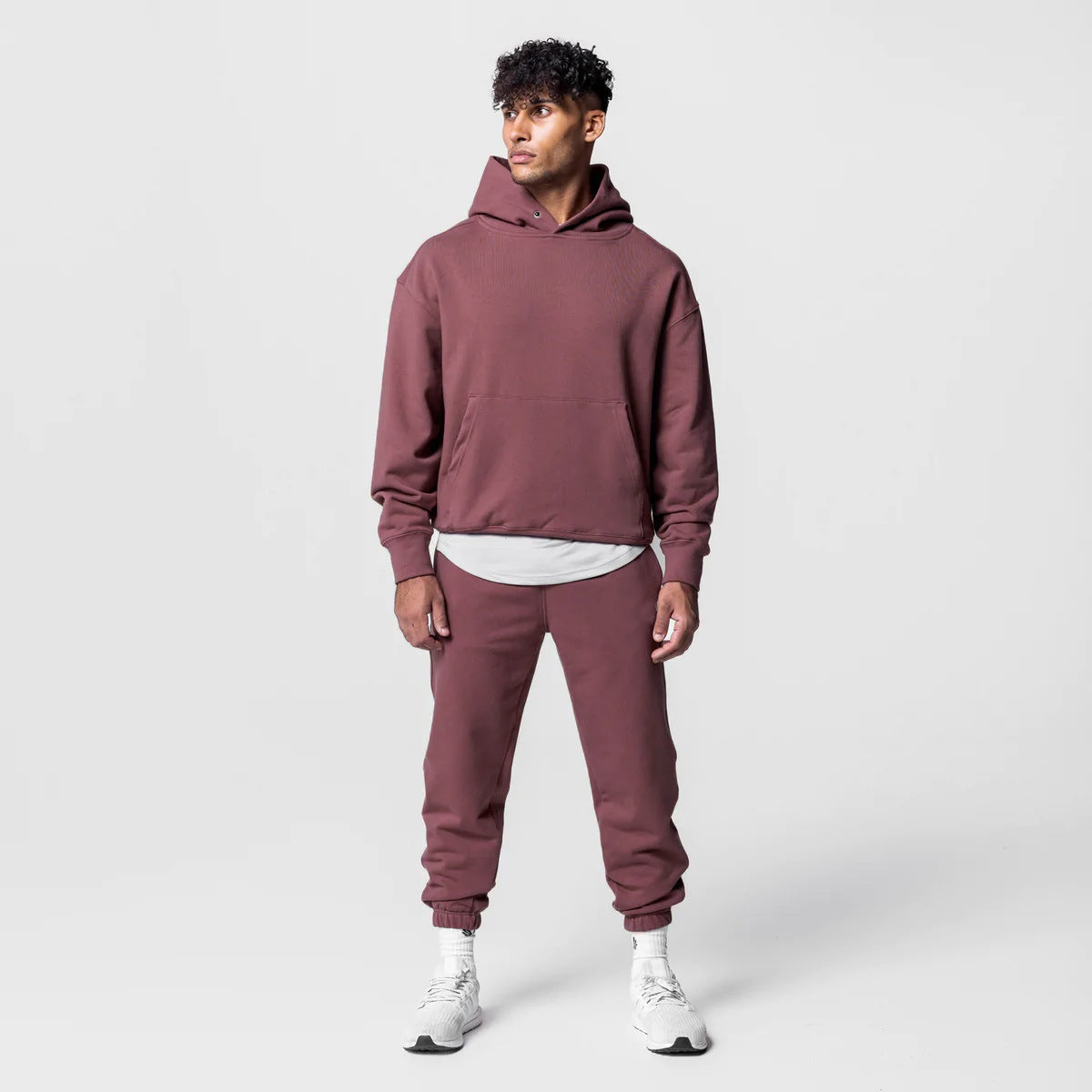 Loose American Exercise Workout Outfit Men's Trendy Casual Hooded Sweater