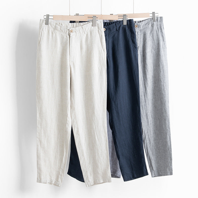 Spring And Summer Linen Men's Pants Thin Casual