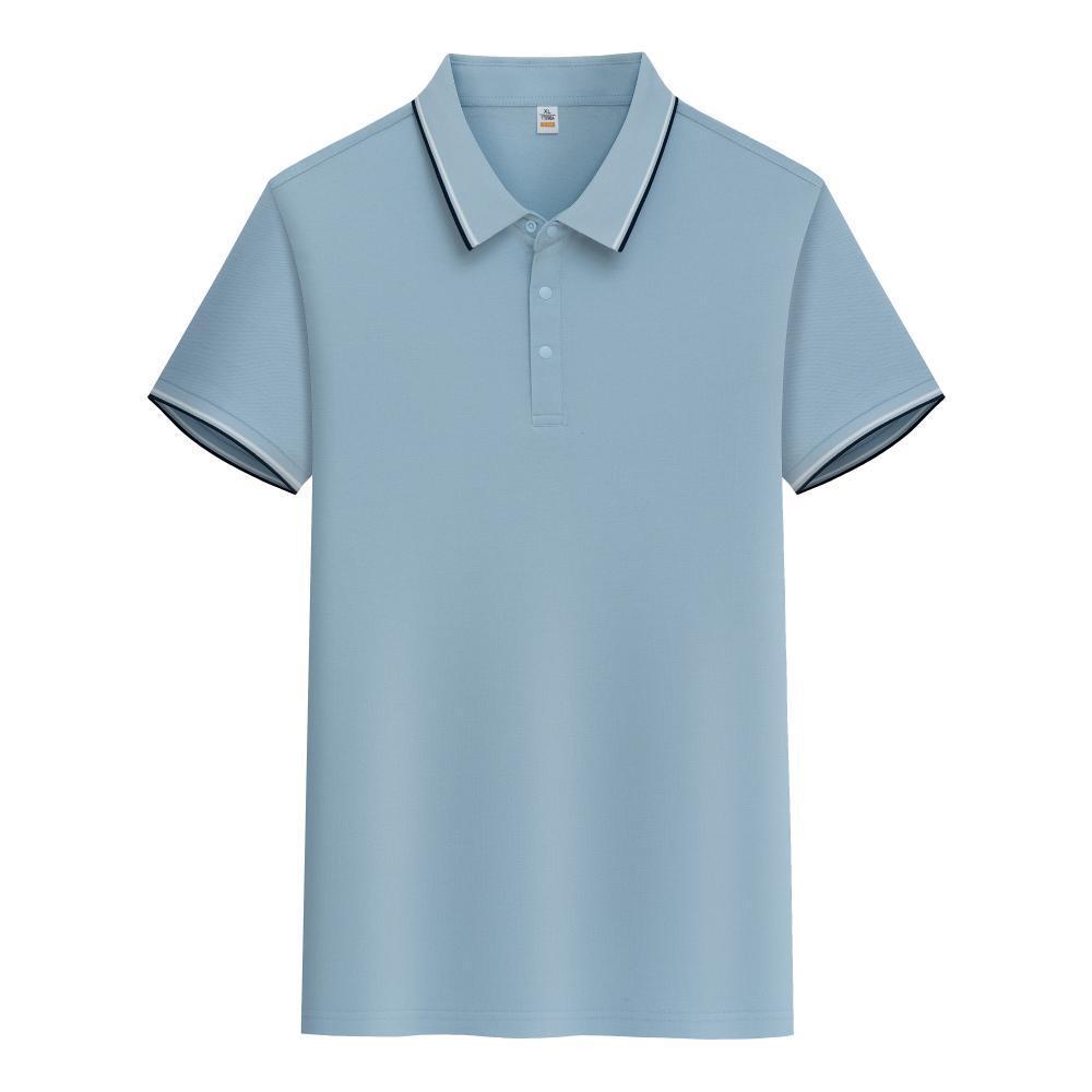 Pure Cotton Soft Polo Shirt Business Casual Lapels Short Sleeve