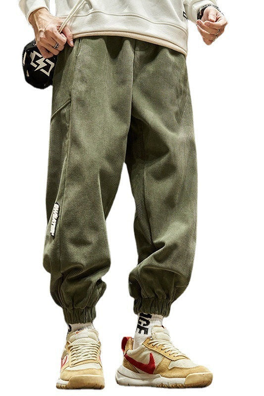 Men's Loose Harem Cropped Leisure Cargo Pants