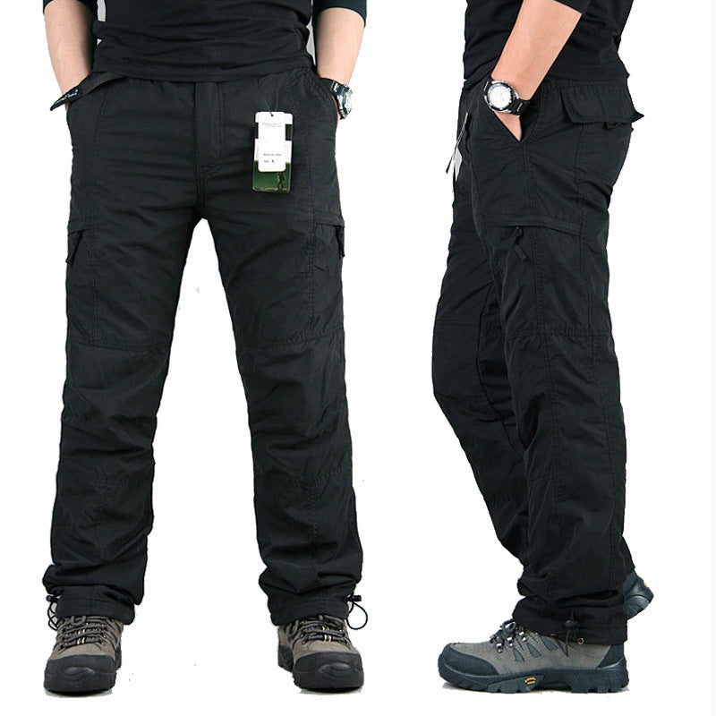 Warm With Velvet Thick Overalls Male