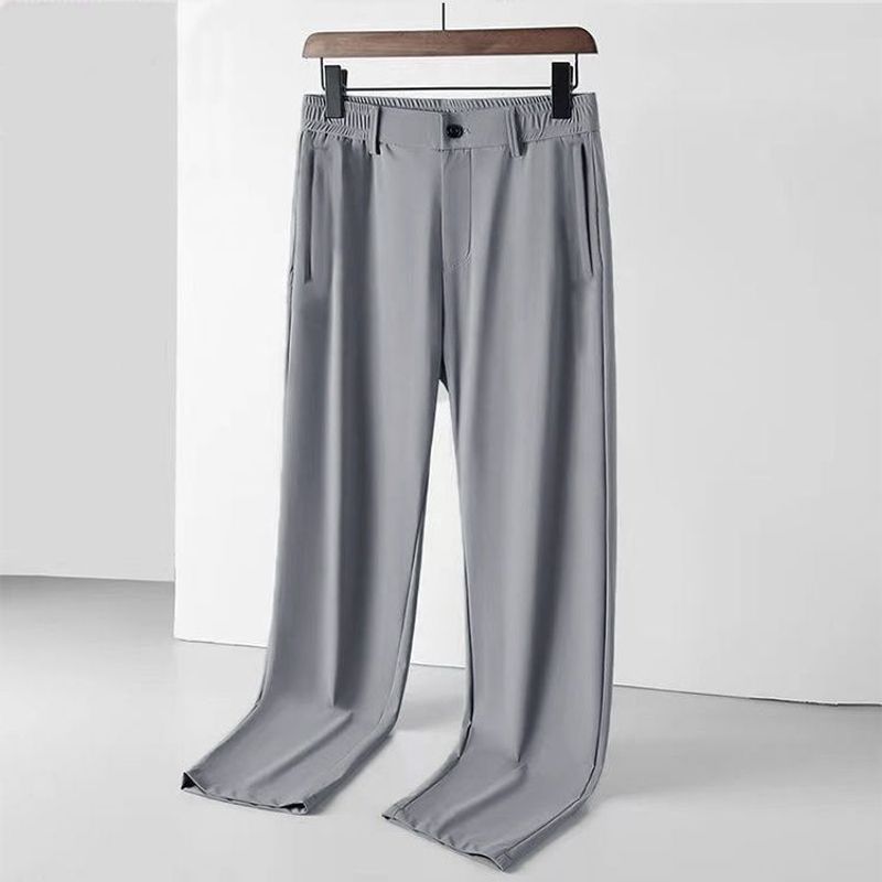 Ice Silk Leisure Straight Loose Trousers Men