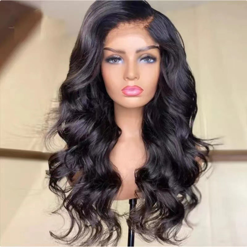 European And American Ladies Long Roll High-temperature Fiber Chemical Fiber Wig