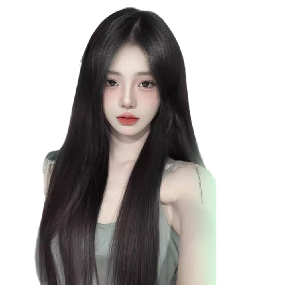 Female Full-head Wig Forehead Lace Seamless Fluffy Wig