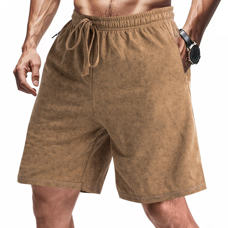 Men's Loose And Simple Tie-dyed Terry Casual Shorts