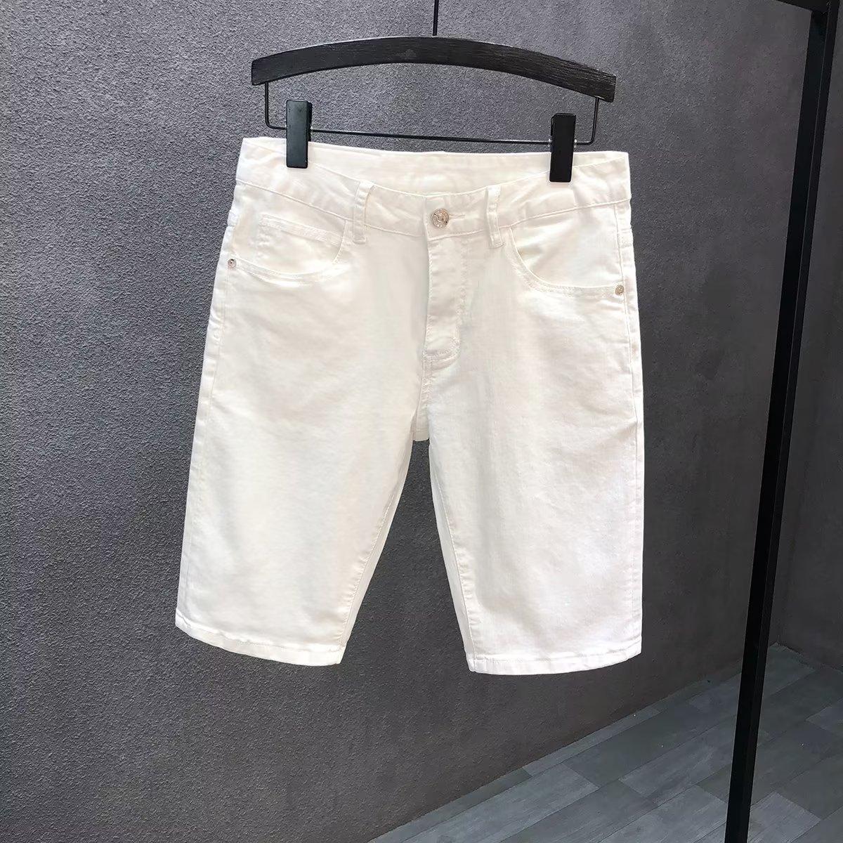 Summer Thin Cropped Denim Shorts For Men