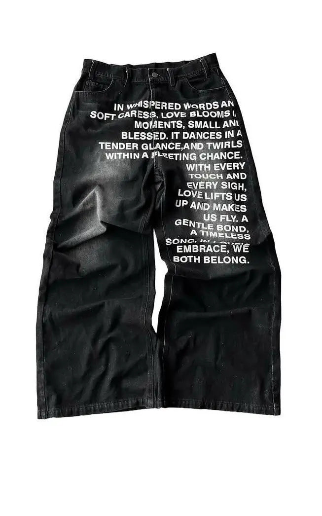 Men's Casual Loose Wide-leg Straight Pants