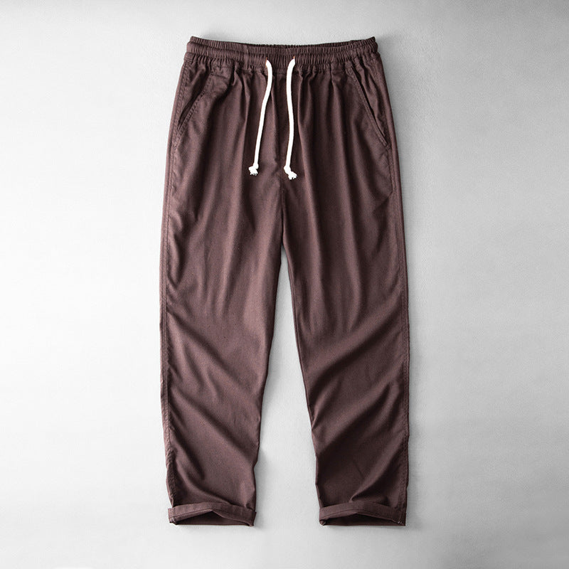 Men's Loose Straight Linen Pants Plus And Extra Size Cotton And Linen
