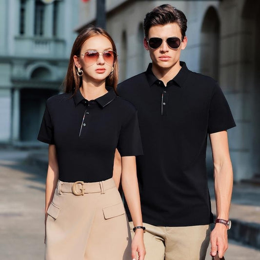 High-end Ice Silk Cool Breathable Light Luxury Temperament Polo Shirt