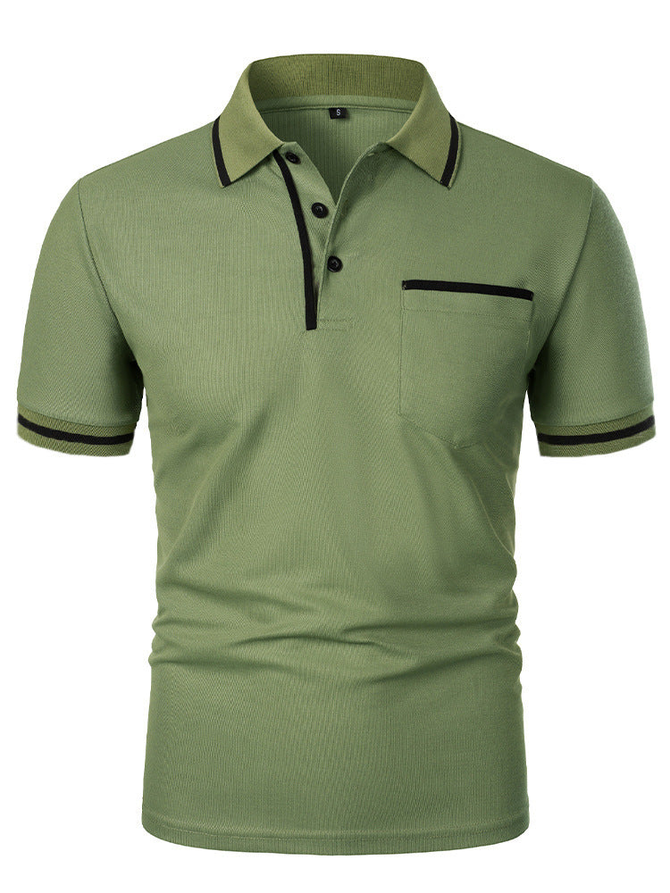 Men's Casual Lapel Short Sleeve T-shirt