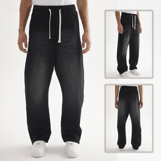 Men's Retro Distressed Machete Sweatpants Loose Casual Pants