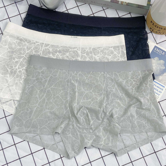 Thin Lace Leopard Jacquard Men's Underwear