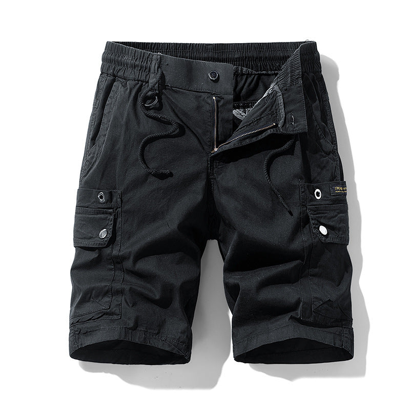 Casual Pants Men's Summer Thin Men's Overalls Men's Cotton Multi-pocket Trousers Teen Trend Wear-resistant Straight-leg Pants