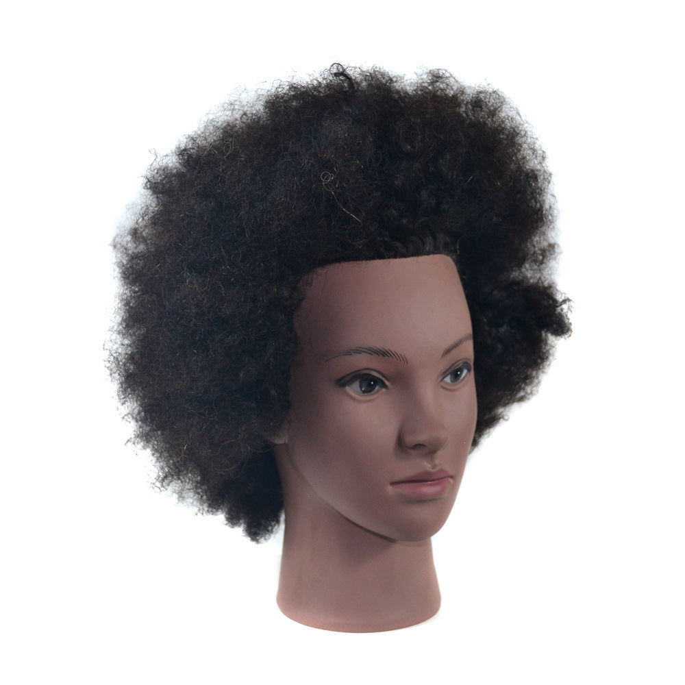 Real hair fluffy volume explosion head wig