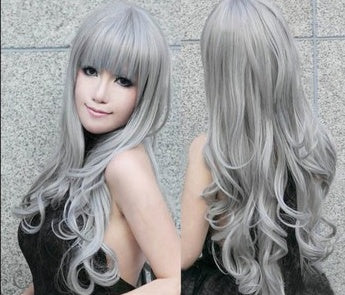 Wig High Temperature Silk 80cm Long Curly Hair