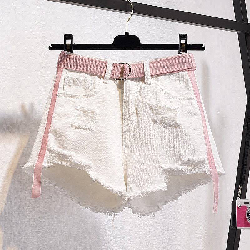 Fat mm ripped loose wide leg hot pants