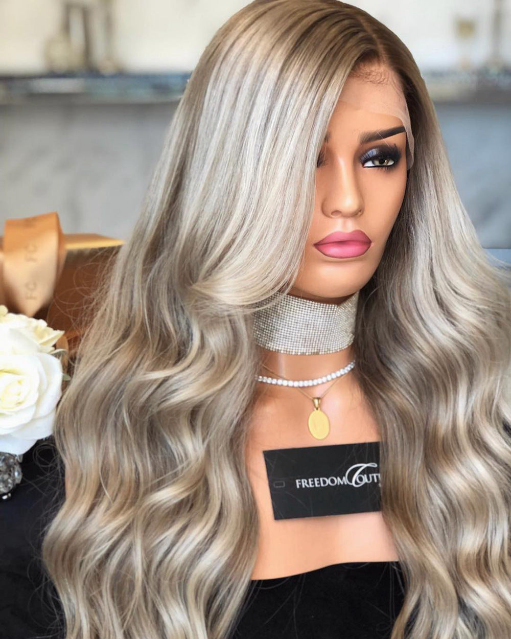 Wig high temperature silk chemical fiber hair