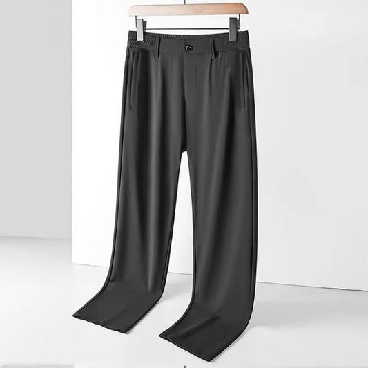 Ice Silk Leisure Straight Loose Trousers Men