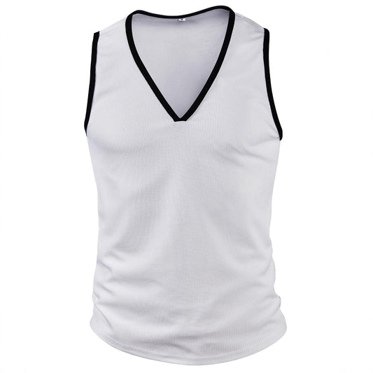 Summer Texture V-neck Sports Vest