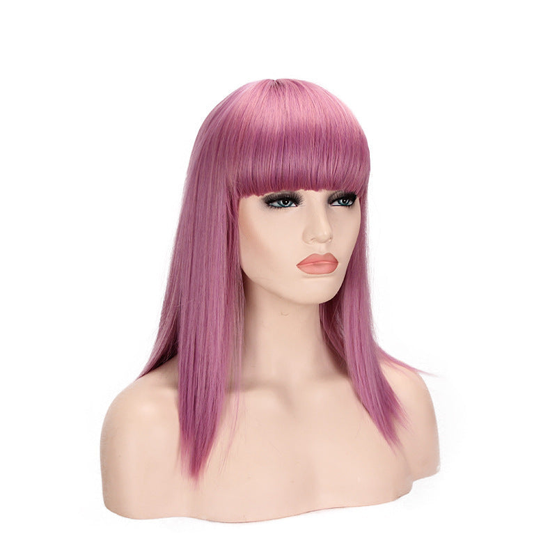 European And American Style Wig Cosplay Straight Bangs Hair