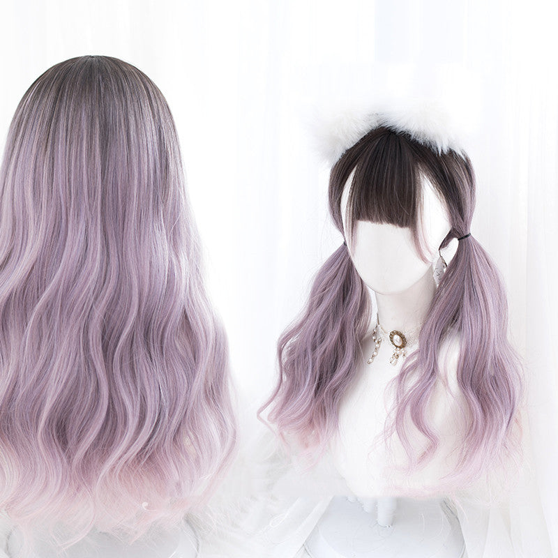 Dyeing Gradient Lolita Cute JK Long Curly Wig