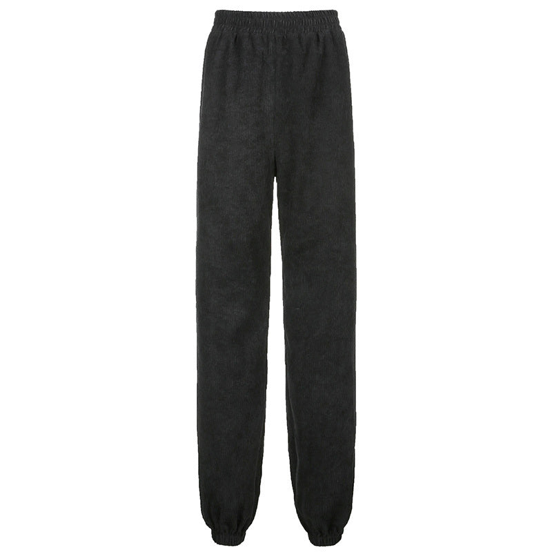 Hong Kong Style Retro Loose Slim Casual Trousers