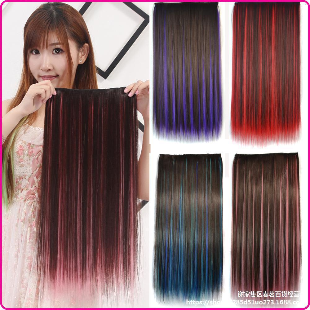 Color Bleaching And Dyeing Five Card Straight Hair Film
