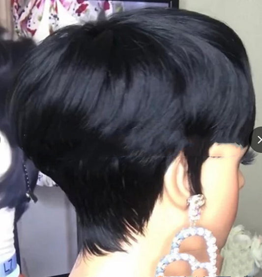 Short Hair Fluffy Black Headgear
