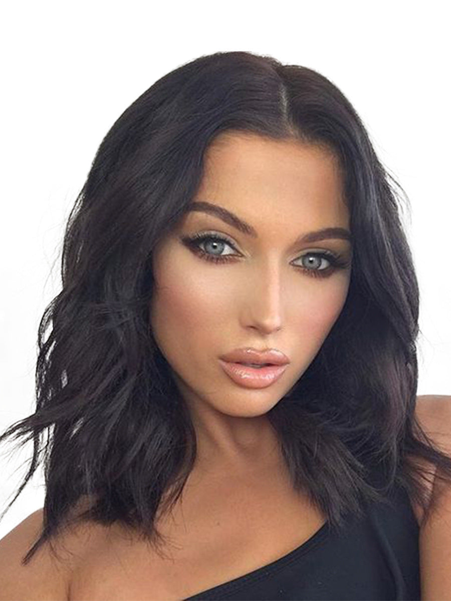 Wig Women's Short Hair With Short Curls In The Middle