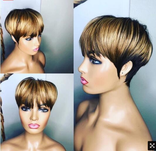 Ladies Short Hair, Fluffy Oblique Bangs, Short Straight Hair