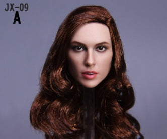 Scale Gal Gadot Head Model with Straight Long Hair for 12 inches Female Action Figure