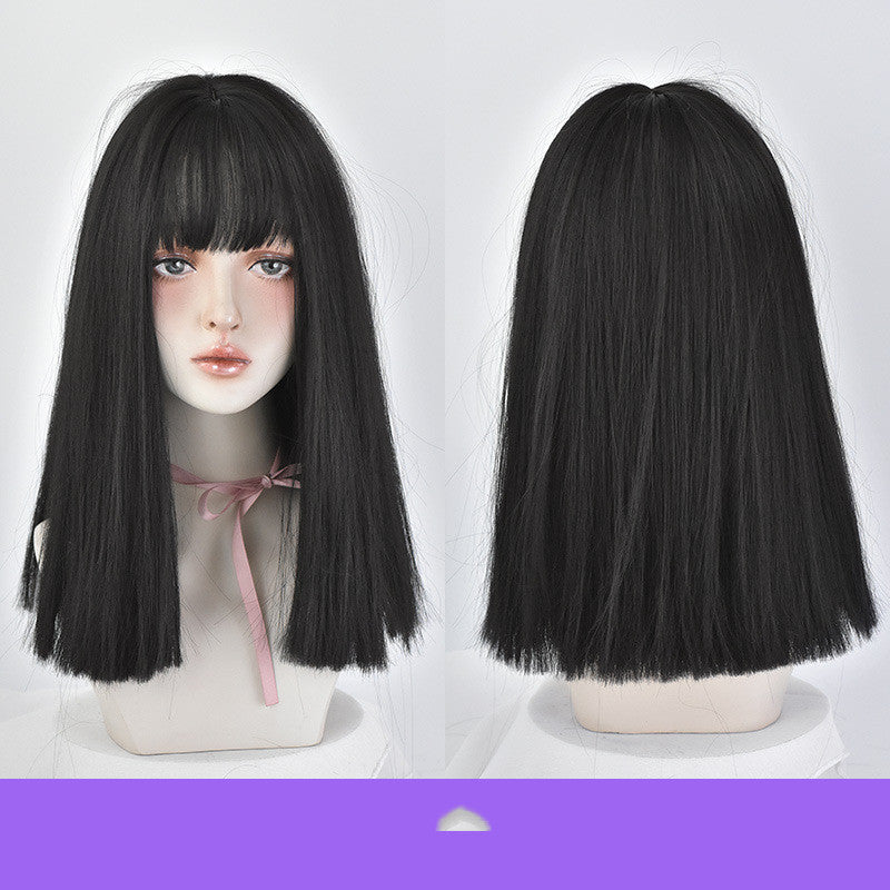 Invisible Simulation Wig Set Natural Long Straight Hair Full Headgear Wholesale