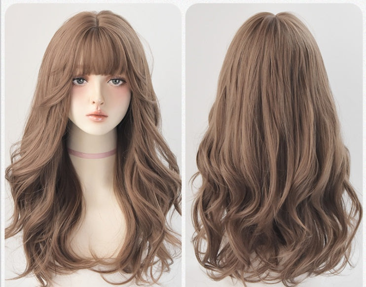 Bangs Net Red Round Face Big Waves Fluffy Full Head