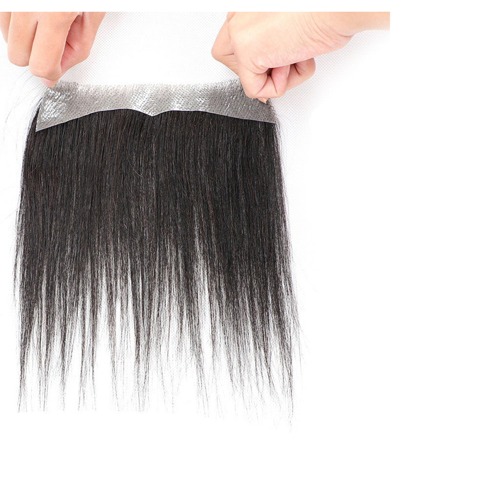 Hairline replacement, hand woven replacement hair piece, men's wig