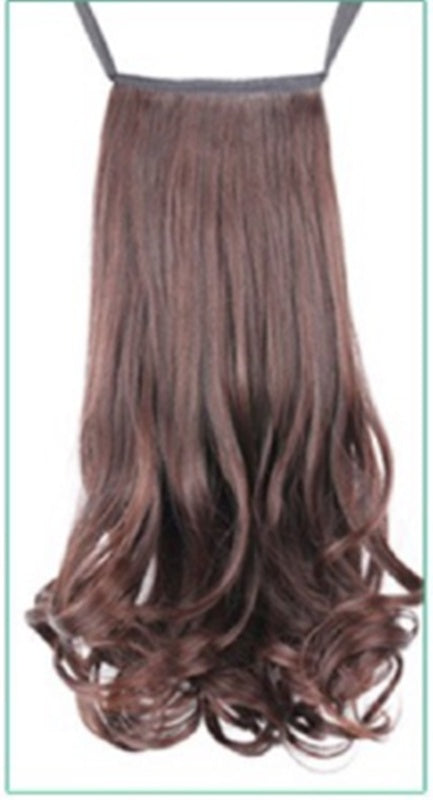 Lace-Up Pear Flower Roll Big Wave Long And Short Ponytail