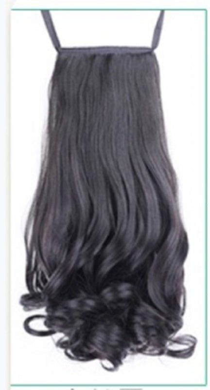 Lace-Up Pear Flower Roll Big Wave Long And Short Ponytail