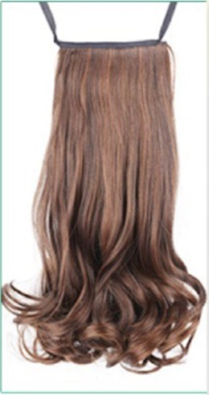 Lace-Up Pear Flower Roll Big Wave Long And Short Ponytail
