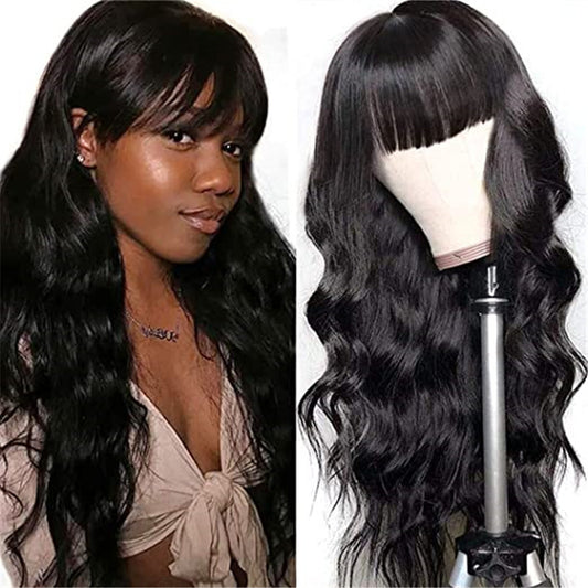 Female Wig European And American Air Bangs Long Curly Hair Big Waves