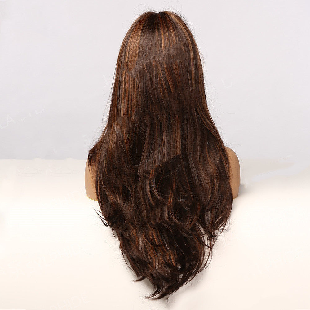 Eight-character Bangs Wig, Slightly Curly Hair
